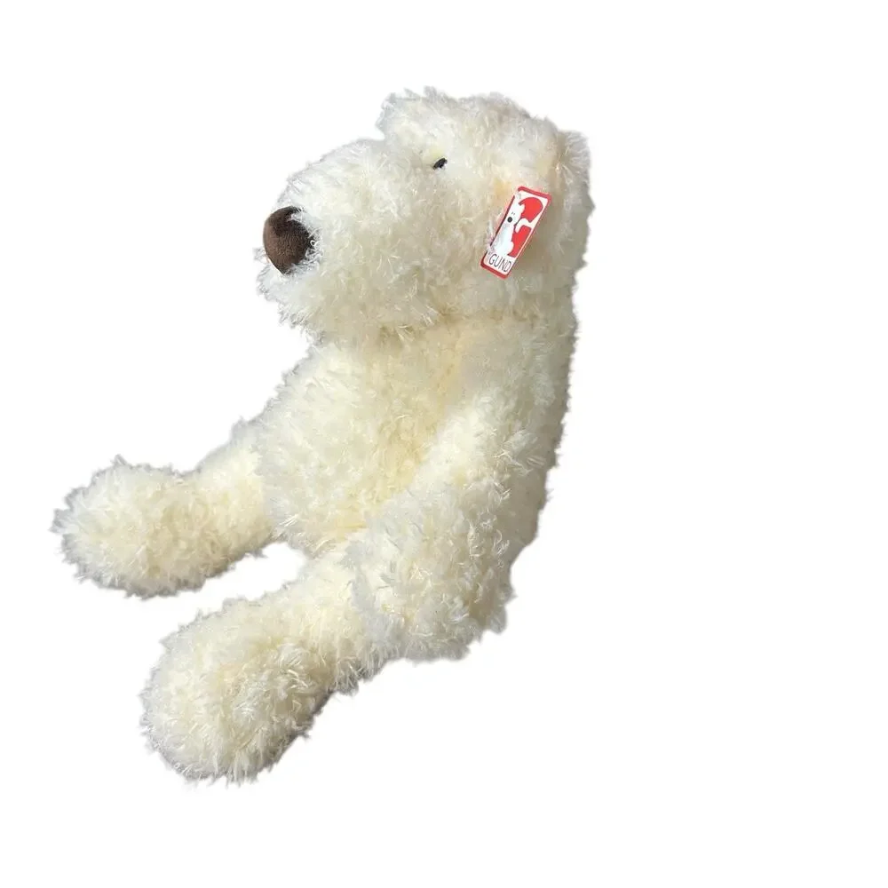 G by‎ Gund Cream Colored Shaggy Fluffy Soft Plush Stuffed Teddy Bear 18